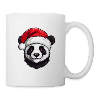 Panda Kopf Weihnachten Xmas - Tasse - Weiß - Rechts