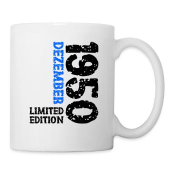 1950 Dezember Limited Edition 73. Geburtstag Deko - Tasse - Weiß - Rechts