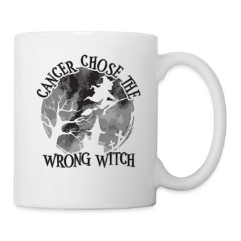Cancer Chose The Wring Witch Skin Cancer - Mug - white - Right