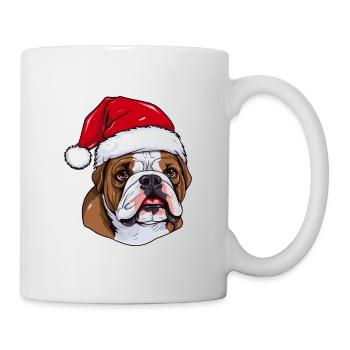 Bouledogue chien Portrait Noël - Mug blanc - blanc - Droite