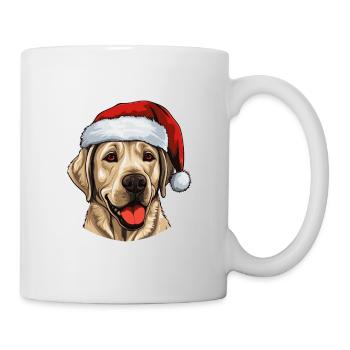 Labrador chien Portrait Noël - Mug blanc - blanc - Droite