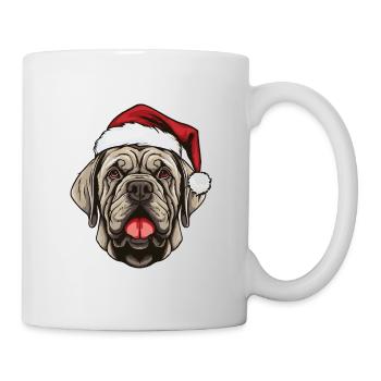 Mastiff Chien Portrait Noël - Mug blanc - blanc - Droite
