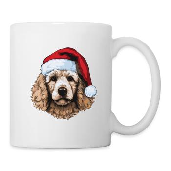 Poodle Dog Portrait Christmas - Mug - white - Right