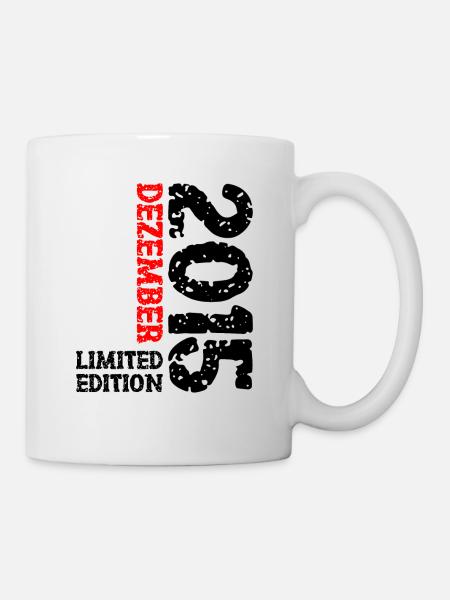 2015 Dezember Limited Edition 8. Geburtstag Deko - Tasse - Weiß