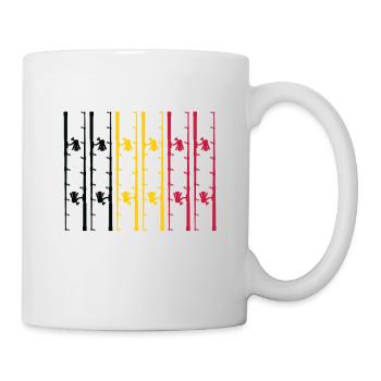 Canne à pêche drapeau Belgique humour cadeau - Mug blanc - blanc - Droite