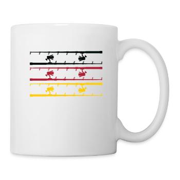 angelrute mit deutschlandflagge - Tasse - Weiß - Rechts