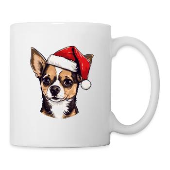 Chihuahua Dog Head Christmas Portrait - Mug - white - Right