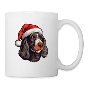 Cocker Spaniel tête de chien Portrait de Noël - Mug blanc - blanc - Droite