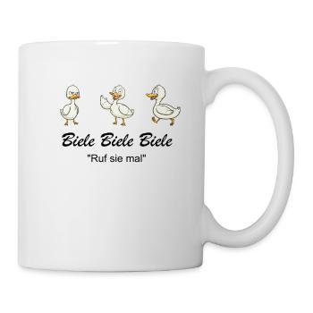 Biele Biele Biele - Ruf sie mal - Meme - Tasse - Weiß - Rechts