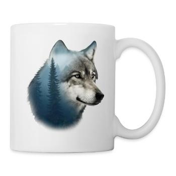 Wolf - Tasse - Weiß - Rechts