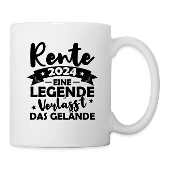Rente 2024 - Eine Legende Verlässt Das Gelände - Tasse - Weiß - Rechts