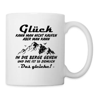 Berge Glück Wandern - Tasse - Weiß - Rechts