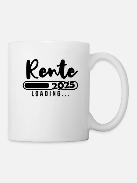 Rente 2025 Loading - Tasse - Weiß