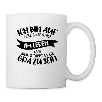 ich bin stolz wie ein Opa - Tasse - Weiß - Rechts