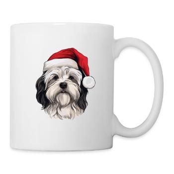Havanese Hund Kopf Weihnachten Portät - Tasse - Weiß - Rechts