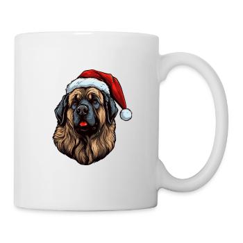 Leonberger Dog Head Christmas Portrait - Mug - white - Right