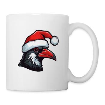 Crow Head Raven Christmas Portrait - Mug - white - Right