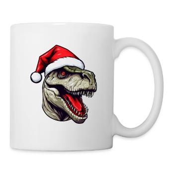 Dinosaur Head Christmas Portrait - Mug - white - Right