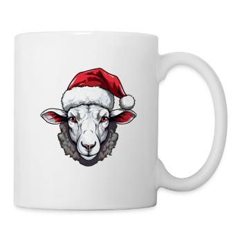 Sheep Head Lamb Christmas Portrait - Mug - white - Right