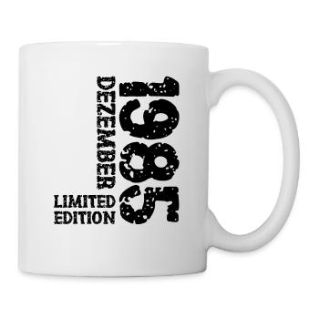 1985 Dezember Limited Edition 38. Geburtstag Deko - Tasse - Weiß - Rechts