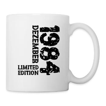 1984 Dezember Limited Edition 39. Geburtstag Deko - Tasse - Weiß - Rechts