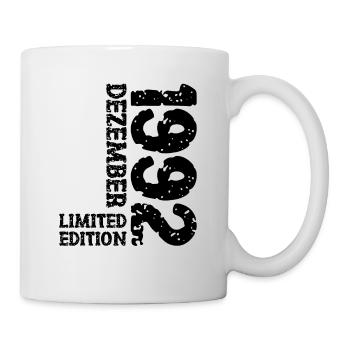 1992 Dezember Limited Edition 31. Geburtstag Deko - Tasse - Weiß - Rechts