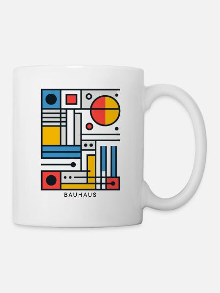 Bauhaus-Architektur Geometrische Ästhetik - Tasse - Weiß