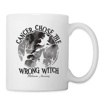 Cancer Chose The Wring Witch Skin Cancer - Mug - white - Right