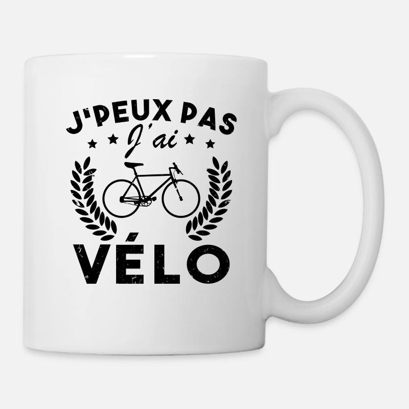 Je Peux Pas J ai velo - Mug blanc - blanc