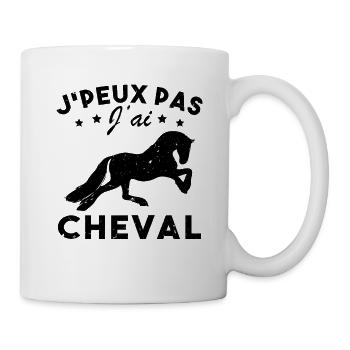I Can't I Horse Gift Humor - Tasse - Weiß - Rechts