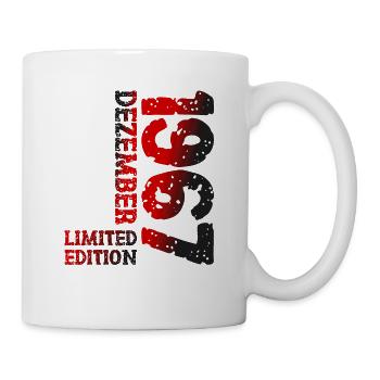 1967 Dezember Limited Edition 56. Geburtstag Deko - Tasse - Weiß - Rechts
