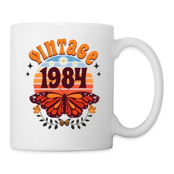 Butterfly Year 1984 Woman 40 Years Anniversary - Mug - white - Right