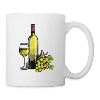 Verre à vin VinRaisins Vin - Mug blanc - blanc - Droite