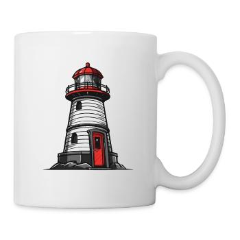 Icône de phare - Mug blanc - blanc - Droite