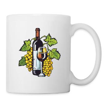 Verre à vin VinRaisins Vin - Mug blanc - blanc - Droite