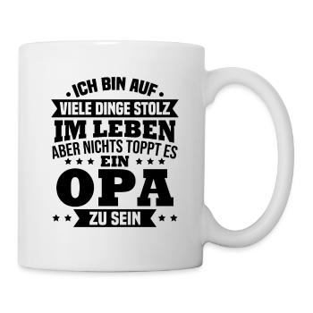 ich bin stolz wie ein Opa - Tasse - Weiß - Rechts