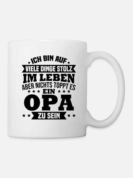 ich bin stolz wie ein Opa - Tasse - Weiß