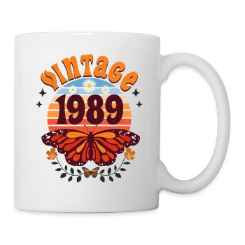 Butterfly Year 1989 Woman 35 Years Anniversary - Mug - white - Right