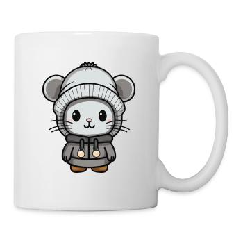 Mouse Winter Animal Baby Comic - Mug - white - Right