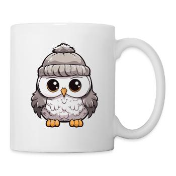 Owl Winter Animal Baby Comic - Mug - white - Right