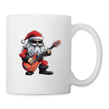 Weihnachtsmann Gitarre Santa Party - Tasse - Weiß - Rechts