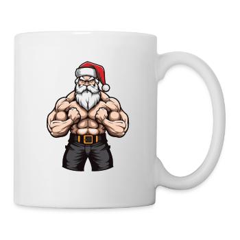Santa Claus Gym Santa Muscles - Mug - white - Right
