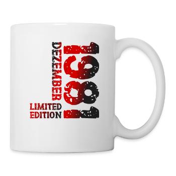 1981 Dezember Limited Edition 42. Geburtstag Deko - Tasse - Weiß - Rechts