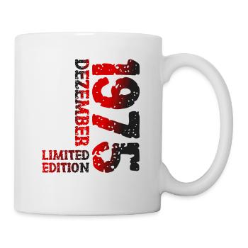 1975 Dezember Limited Edition 48. Geburtstag Deko - Tasse - Weiß - Rechts