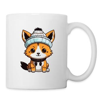 Fuchs Tier Baby Comic Winter - Tasse - Weiß - Rechts