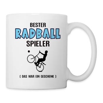 Bester Radball Spieler Radballer Radballspieler - Tasse - Weiß - Rechts