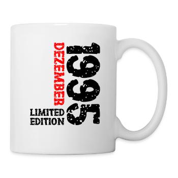 1995 Dezember Limited Edition 28. Geburtstag Deko - Tasse - Weiß - Rechts