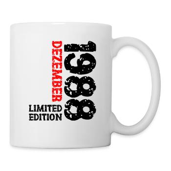 1988 Dezember Limited Edition 35. Geburtstag Deko - Tasse - Weiß - Rechts