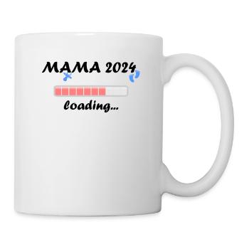Mama 2024 Loading Schwangerschaft Bekanntgabe Baby - Tasse - Weiß - Rechts