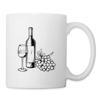 Verre à vin VinRaisins Vin - Mug blanc - blanc - Droite